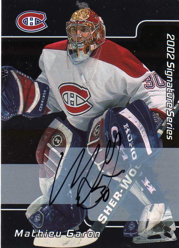 2001-2002 BAP Sinature Autograph č.041 Garon Mathieu