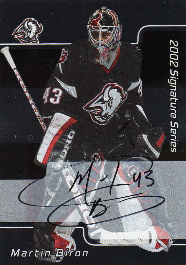 2001-2002 BAP Sinature Autograph č.150 Biron Martin