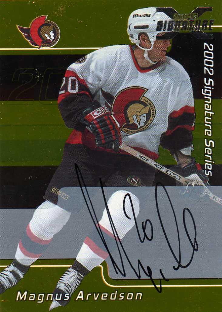 2001-2002 BAP Sinature Autograph Gold č.067 Arvedson Magnus