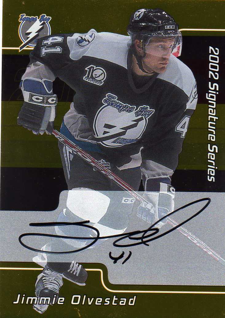 2001-2002 BAP Sinature Autograph Gold č.222 Olvestad Jimmie