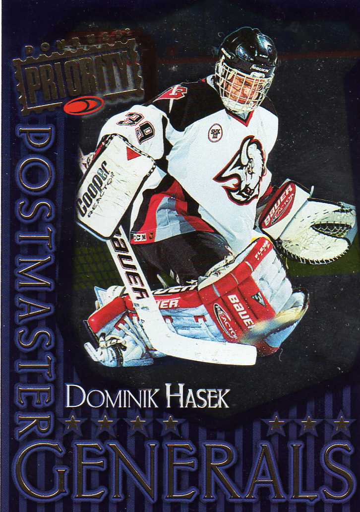 1997-1998 Donruss Priority Postmaster Generals č.13 of 20 Hašek Dominik (1329-1500)