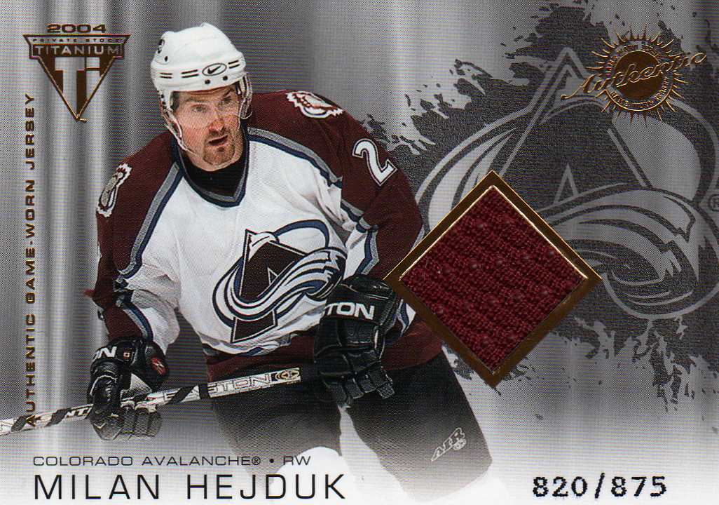 2003-2004 PS Titanium Authentic Game-Worn Jersey č.148 Hejduk Milan (820-875)