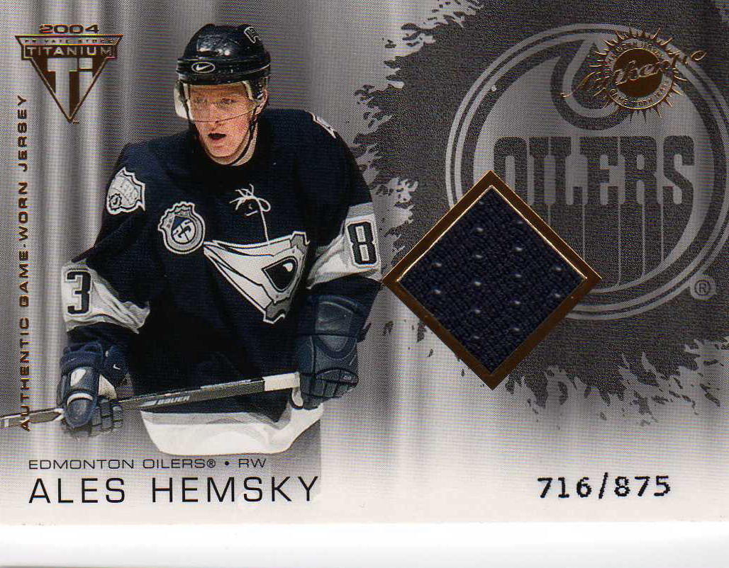 2003-2004 PS Titanium Authentic Game-Worn Jersey č.154 Hemský Aleš (716-875)