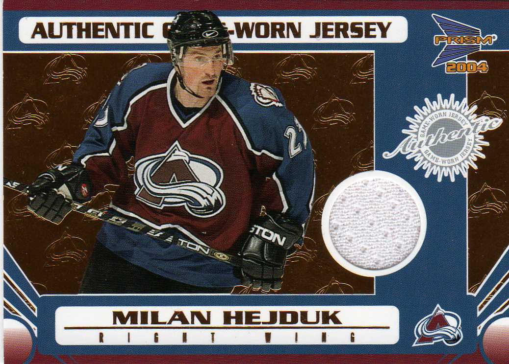 2003-2007 Pacific Prism Authentic Game-Worn Jersey č.109 Hejduk Milan (1138-1185)