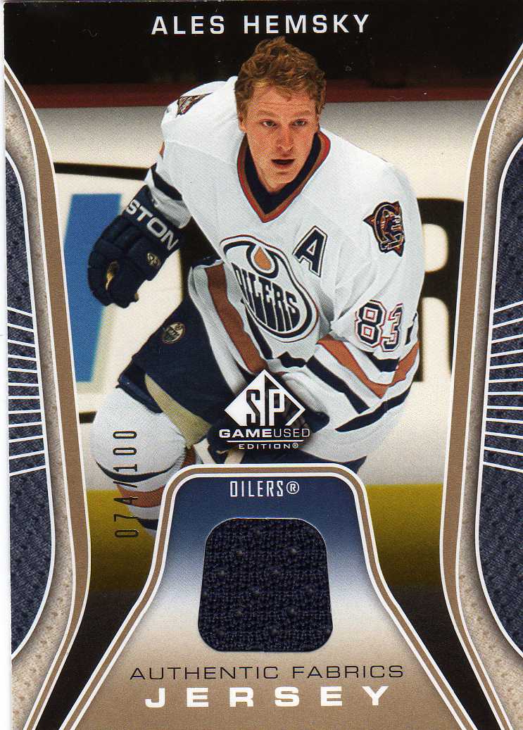 2006-2007 SP Game Used Authentic Fabrics Jersey č.AF-AH Hemský Aleš Gold (074-100)