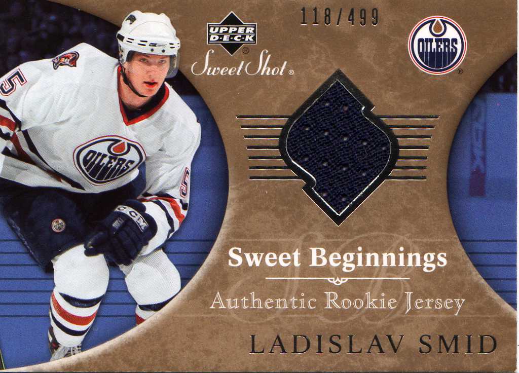 2006-2007 UD Sweet Shot Authentic Rookie Jersey č.125 Šmíd Ladislav (118-499)