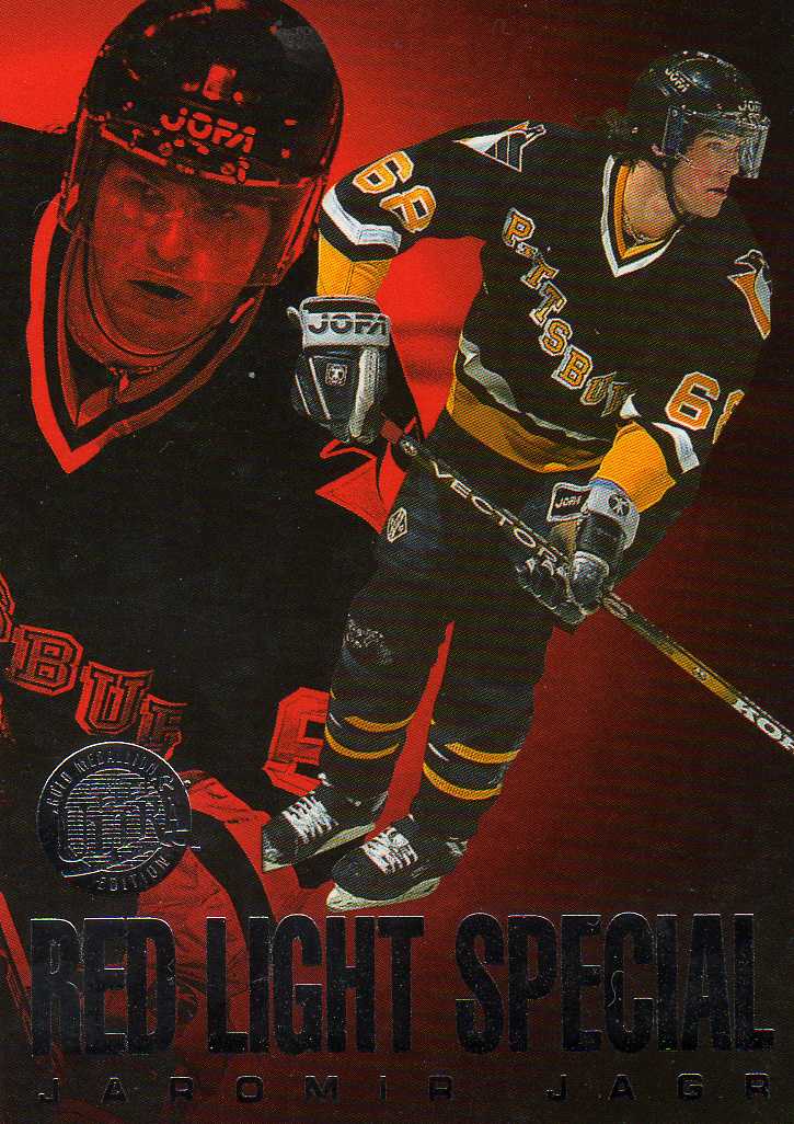 1995-1996 Fleer Ultra Red Light Special Goldmedallion č.4 of 10 Jágr Jaromír