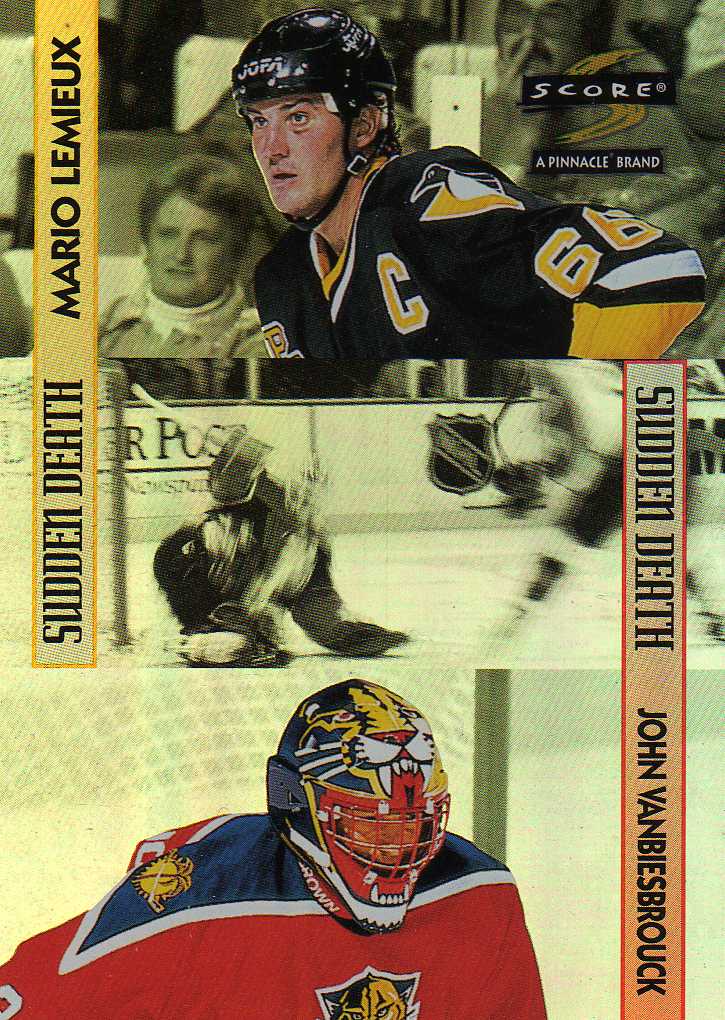 1996-1997 Score Sudden Death č.7 of 15 Lemieux-Vanbiesbrouck