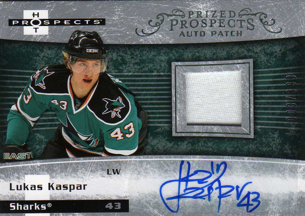 2007-2008 Hot Prospect Prized Prospects Auto Patch č.239 Kašpar Lukáš (003-399)